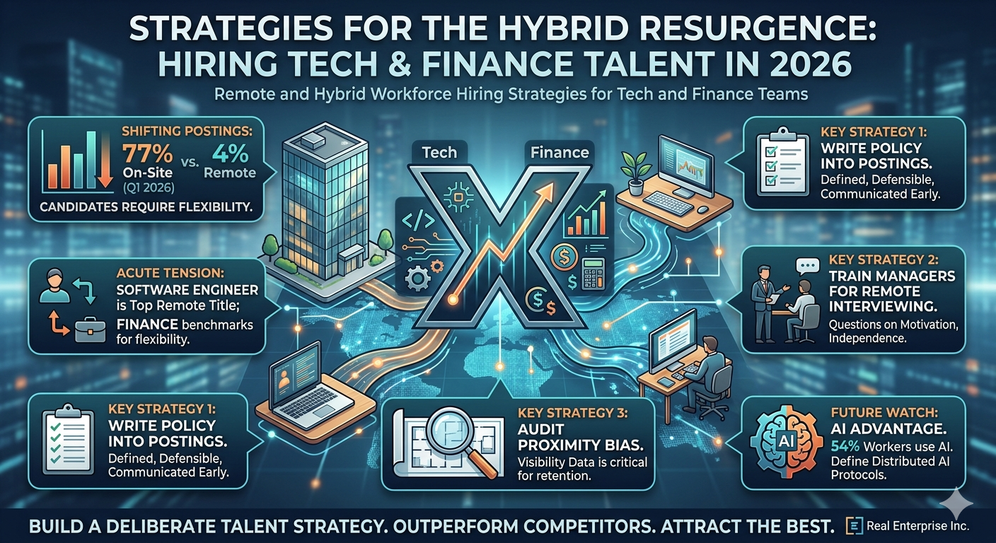 Remote and Hybrid Workforce Hiring Strategies for Tech and Finance Teams