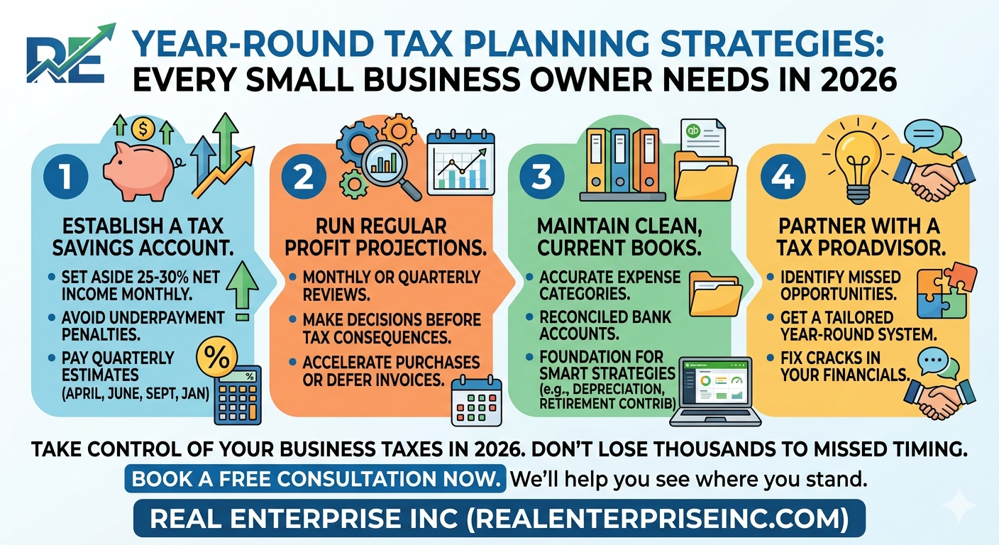 Year-Round Tax Planning Strategies Every Small Business Owner Needs in 2026